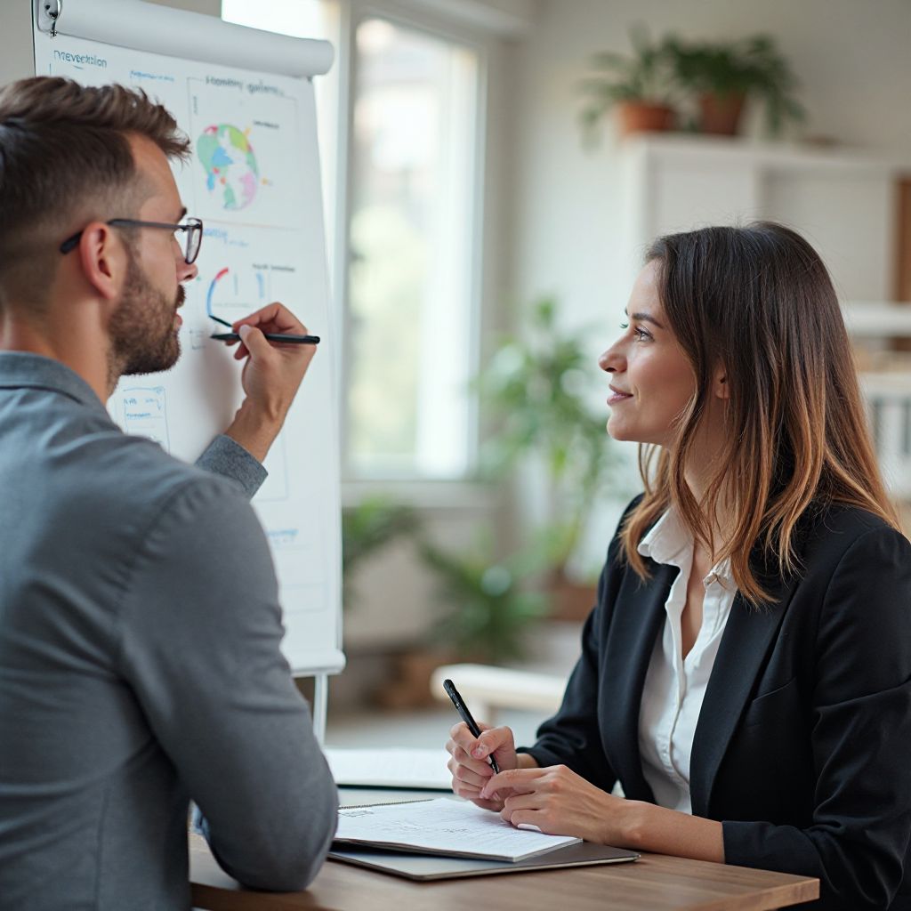 Sesiune de coaching în desfășurare